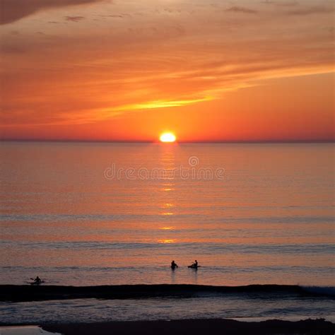 Sunset Over The Ocean Stock Image Image Of Landscape 21078933