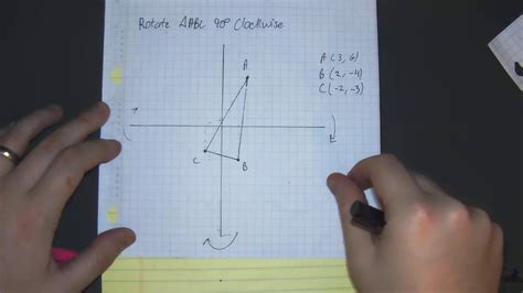 Rotate A Triangle 90 Degrees Clockwise Visual Youtube