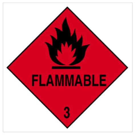 Diamond Label Sticker Flammable Signs Display Shop