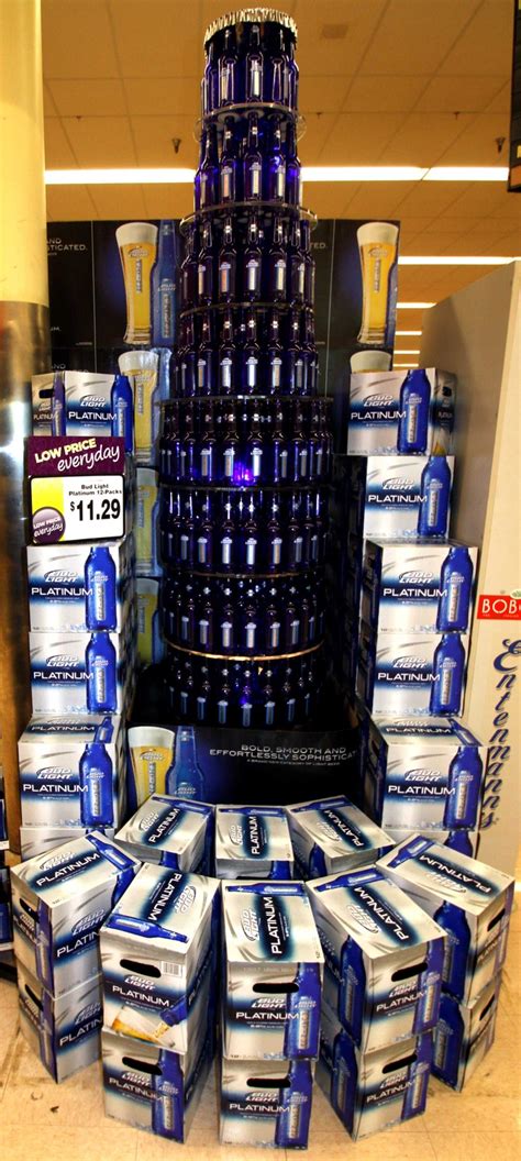 Bud Light Platinum Beer Bottle Display Bottle Display Beer Store