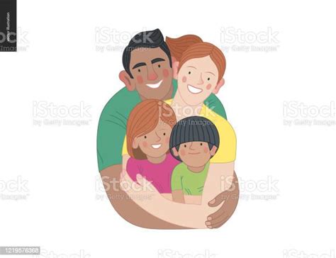 아이들과 함께하는 행복한 가족 가족 건강 및 웰빙 딸에 대한 스톡 벡터 아트 및 기타 이미지 딸 아이 어머니 Istock
