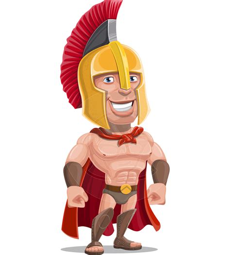 Spartan Warrior Cartoon Vector Character Aka Nikos Graphicmama