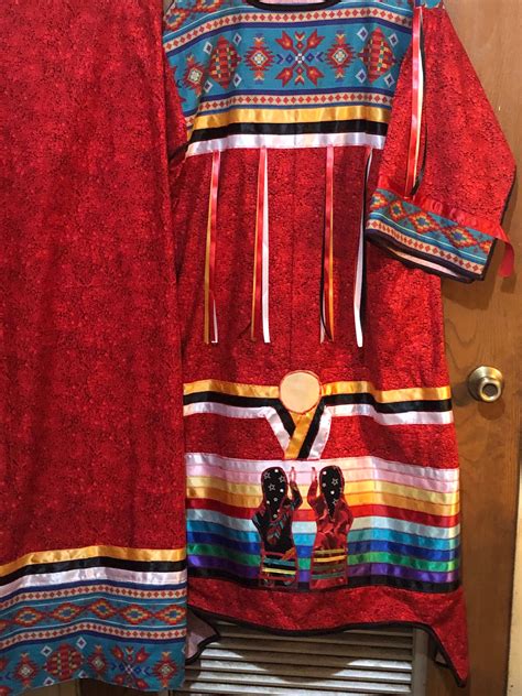 Native American Regalia Traditional Pow Wow Ladies Black Ribbon Dress
