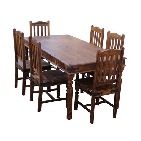 Affordable and quality wooden dinning table with 4 chairs,wholesale price.you can visit our shop at accra u.t.c opposite amalena children haven.if you want see more pictures please whatsapp this line050. Ethnic Elements Ganga Sheesham Dining Table and 6 Chairs ...