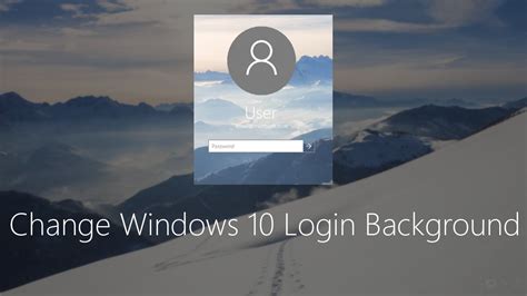 Change Windows 10 Login Screen Background Youtube