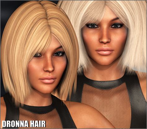 dronna hair 3d figure assets outoftouch