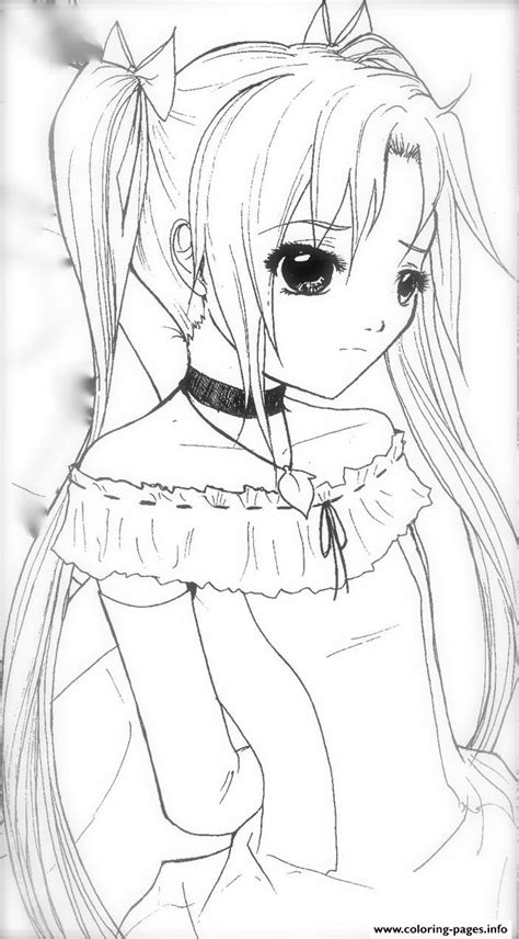 Images Of Coloring Pages Anime Girl