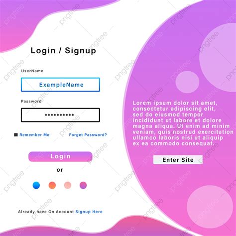 Login Page Wordpress Template Free Download Template Download On Pngtree