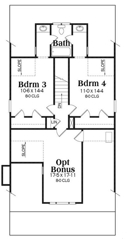 Craftsman Style House Plan 4 Beds 3 Baths 1853 Sqft Plan 419 254