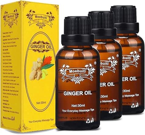 Ginger Oil 3pcs Lymphatic Drainage Ginger Oil Ginger Massage Oils