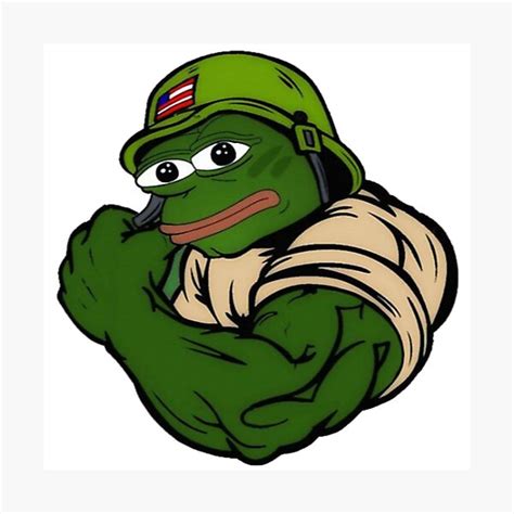 Pepe Sticker Pepe The Frog Military War Funny Meme Photographic