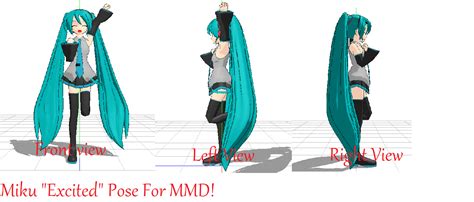 Miku Excited Model Mmd 3d Model Sharecg