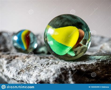 Colored Clear Glass Marbles Stock Image Image Of Small Playing