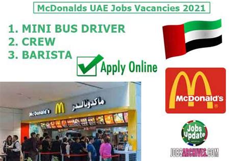 Mcdonalds Uae Jobs Vacancies 2021 Jobs Update 2024
