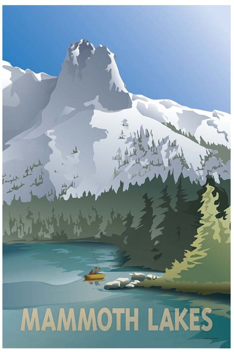 Please note that ebike rentals are currently only available at the mountain center in the village. Mammoth Lakes Retro-Style Travel Poster, Mountain Cabin ...