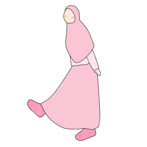 Illustration Of A Cute Muslimah Activity Hijab Muslim Woman Muslimah