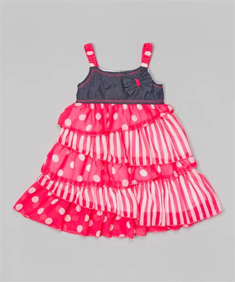 This Pink Polka Dot Ruffle Dress Toddler And Girls By Unik Is Perfect