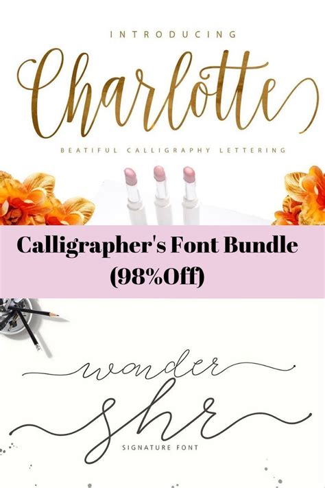 Calligraphers Font Bundle 98off Signature Fonts Printable