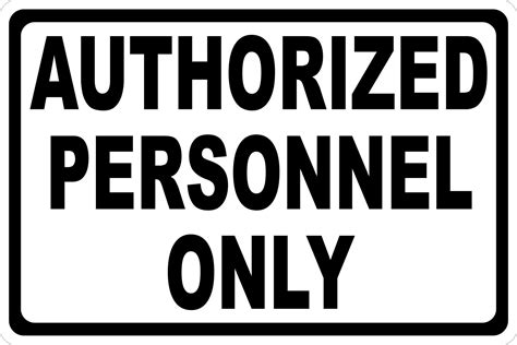 authorized personnel only decal multi pack signs by salagraphics