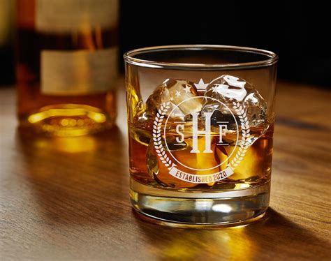 One Personalized Whiskey Glass Tumblers Glasses Groomsmen Wedding T Anniversary