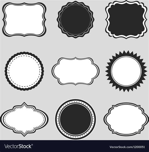 Vintage Labels Borders Frames Royalty Free Vector Image