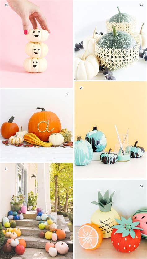 Modern No Carve Pumpkin Decorating Ideas For Halloween No Carve
