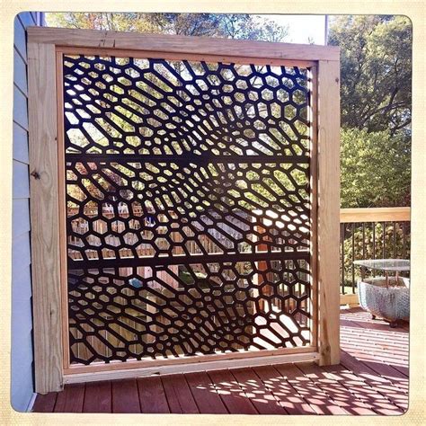 Metal Privacy Screen Decorative Panel Garden Fence Decor Art Etsy