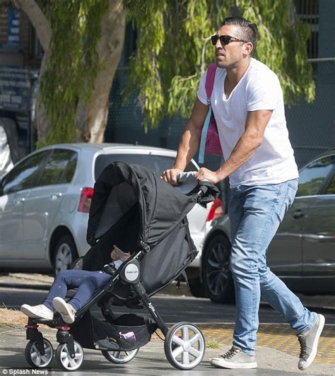 braith anasta carries daughter aleeia s backpack in sydney s bondi during stroll daily mail online