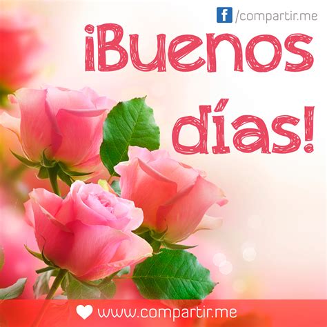 Rosas Con Mensaje De Buenos Días Para Facebook