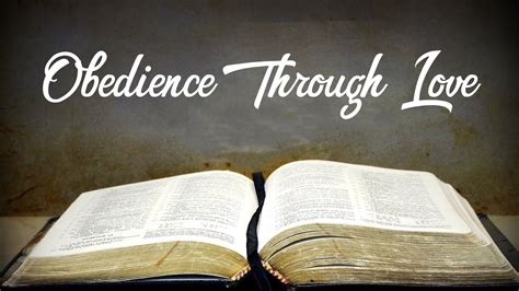Obedience Through Love Pastor Darryl Baker