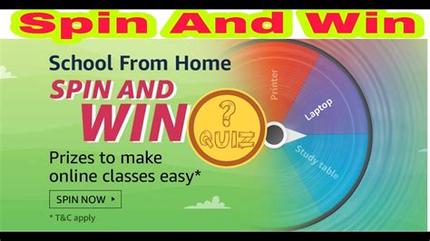 Amazon School From Home Spin And Win Quiz Answers Amazon School From