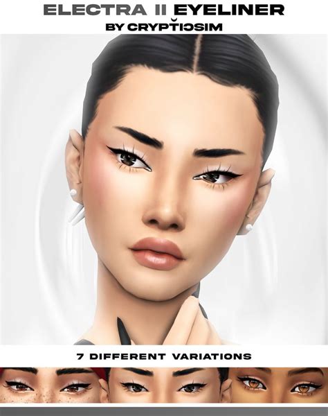 Electra Ii Eyeliner Crypticsim Makeup Cc Sims 4 Cc Makeup Sims