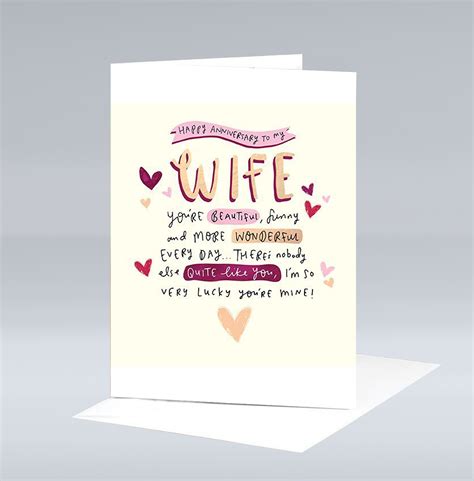 Happy Anniversary To Wife Greeting Card1