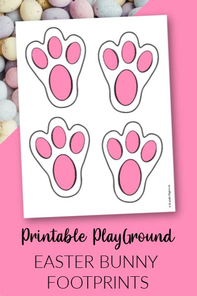 Free Printable Easter Bunny Paw Prints