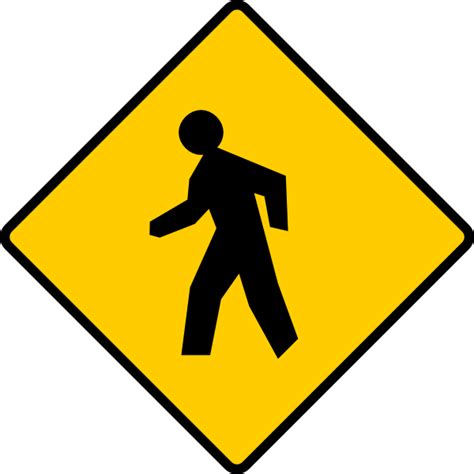 Pedestrian Sign Clip Art At Vector Clip Art Online Royalty