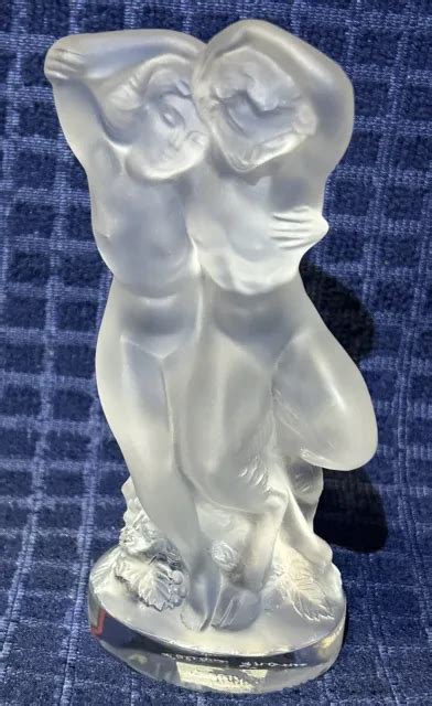 Lalique Crystal Figurine Le Faune Dancing Nude Lovers