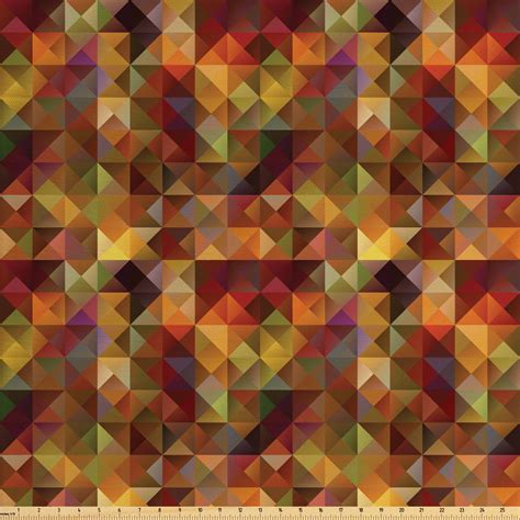 Colorful Sofa Upholstery Fabric By The Yard Abstract Art Grid Mosaic