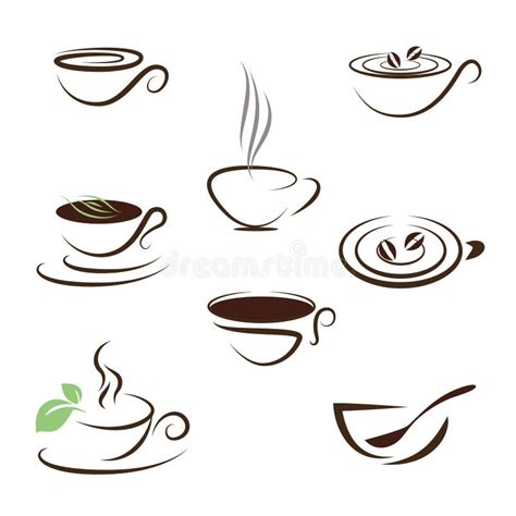 Coffee Cup Icons Collection Stock Vector Illustration Of Cafe Icons