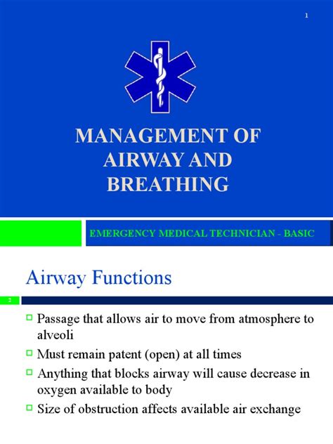 Management Of Airway And Breathing Emergency Medical Technician