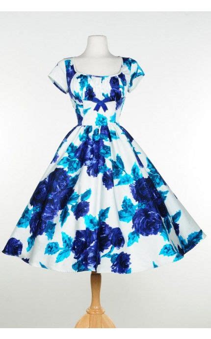 pinup couture evelyn dress with bolero in vintage blue rose pinup girl clothing vestidos