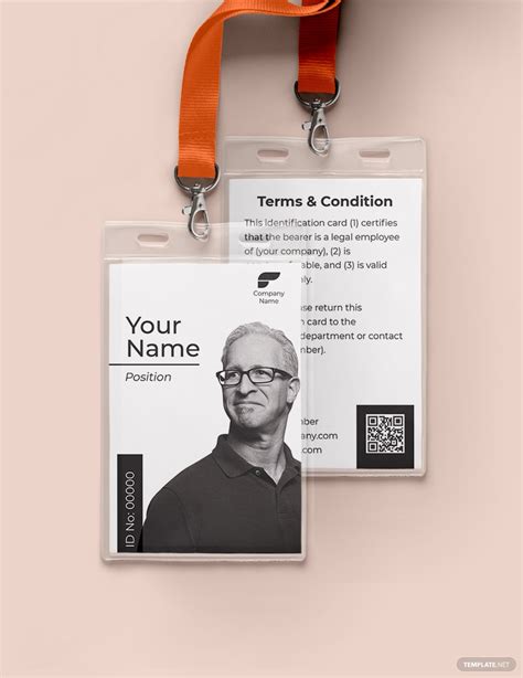 Vertical Blank Id Card Template In Publisher Illustrator Word Pages
