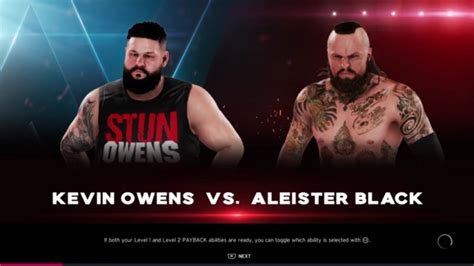 Wwe 2k20 Kevin Owens Vs Aleister Black Requested 1 Vs 1 Match Youtube