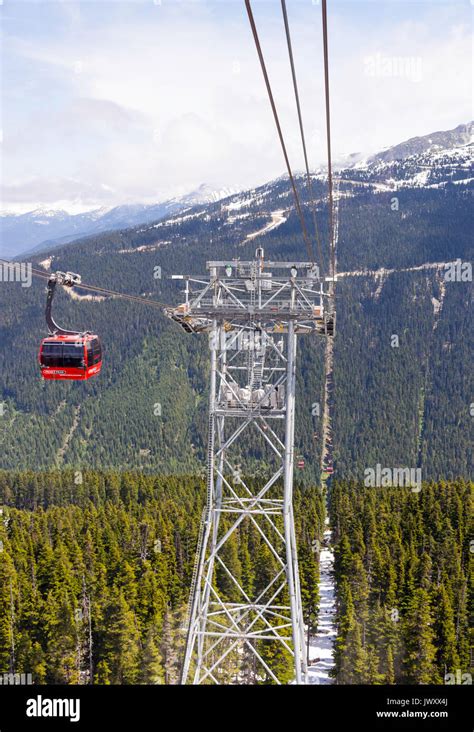The Peak 2 Peak Gondola Ride At The Whistler Blackcomb Mountain Ski