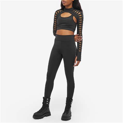 Koral X David Koma Laser Cut Crop Top Black End De