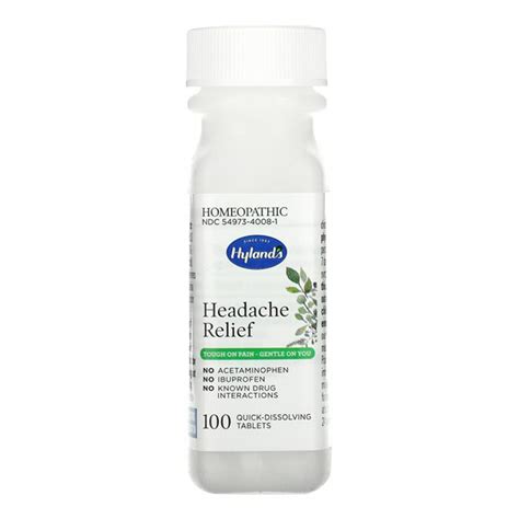 Hylands Headache Relief Quick Dissolving Tablets 100 Ea