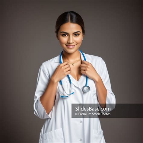 latin american female doctor with stethoscope slidesbase
