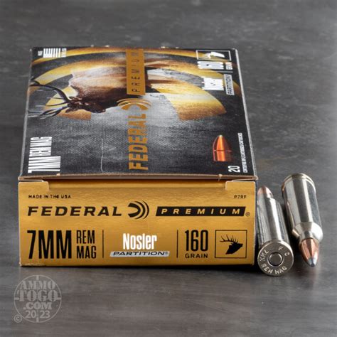7mm Remington Magnum Nosler Partition Ammo For Sale By Federal 20 Rounds