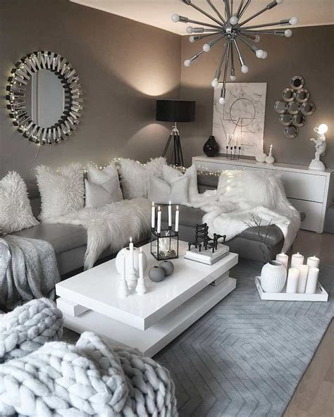 13 Cozy Grey And White Living Room Ideas Dhomish