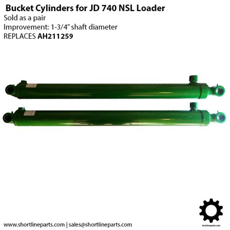 Short Line Parts Replacement Bucket Cylinders For John Deere 740 Nsl