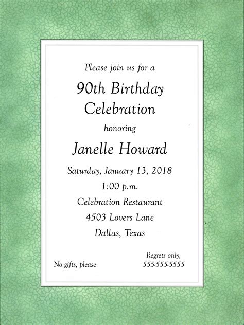 90th Birthday Invitation 90th Birthday Invitations 90th Birthday